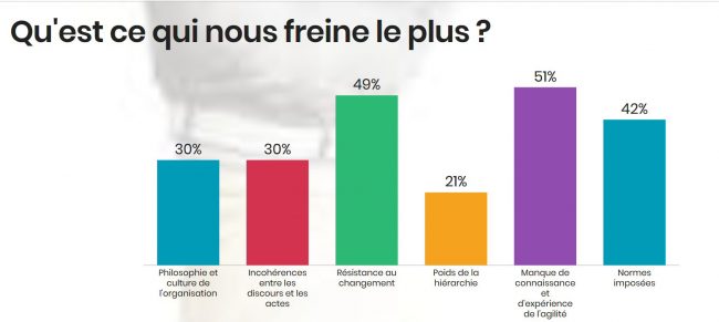 Agilité : liste des freins envisagés dans une transformation agile 